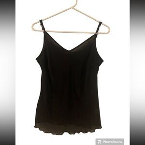 NOTATIONS Large‎ Black Sheer Tank Top